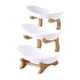 thumbnail image 4 of Bandeja Organizadora Para Servir Bocadillos, Platos Para Servir Para La Mesa De La Sala De Estar Del Restaurante, 3 Capas, Color Blanco, 4 of 5