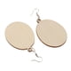 thumbnail image 2 of pendientes geométricos naturales pendientes de madera para mujer ovalada, 2 of 5