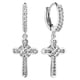 thumbnail image 1 of Pendientes , material de 14K chapado en oro Pendientes pequeños Pendientes de tuerca para hombres Mujeres Graduación Bodas Navi , Plata 1.1x0.39 pulgadas, 1 of 5