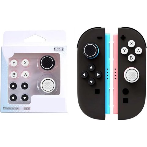 Tapas De Botón Silicona Aaronmei Switch 2 Negro Blanco