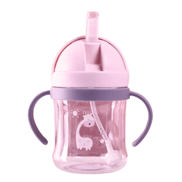 Vaso Antiderrame Con Bombilla Entrenamiento Bebé 250ml 360°