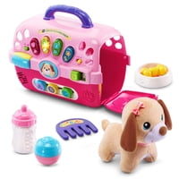 Transportadora Didáctica Vtech Cuida De Mí Con Perrito De Peluche Rosa