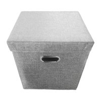 Magideal - Caja De Almacenamiento De Discos De Vinilo De 12 Pulgadas, Organizador De Álbumes, Soporte De Almacenamiento De Álbumes De Vinilo, Estuche De Almacena Gris