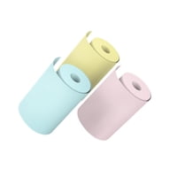 Magideal - Papel De Impresora Para Mini Impresora, Resistente Al Agua, Papel De Impresión Diy, Calcomanía Imprimible Para Código De Barras, Etiqueta De Nombre, D Color Pegajoso 3Pcs