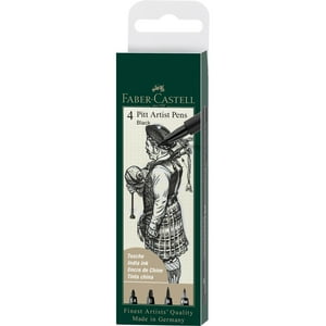 Faber Castell - Rotuladores Pitt Artist Faber-Castell X4 Uds. Negro