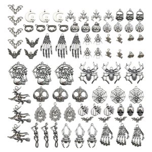 Bothyi - 80 Piezas De Aleación De Abalorios De Halloween Hechos A Mano Para Collar De Hallazgos De Joyería