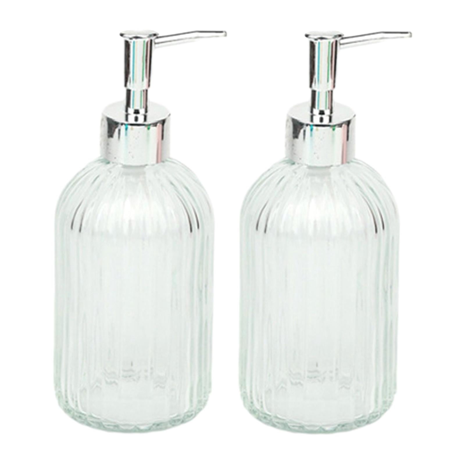 Bothyi - Dispensador De Jabón De Vidrio, Botella De Jabón Para Cocina, Lavandería, Hotel, Transparente, 2 Uds.