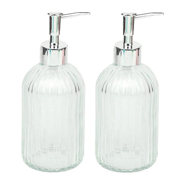 Dispensador De Jabón De Vidrio, Botella De Jabón Para Cocina, Lavandería, Hotel, Transparente, 2 Uds.