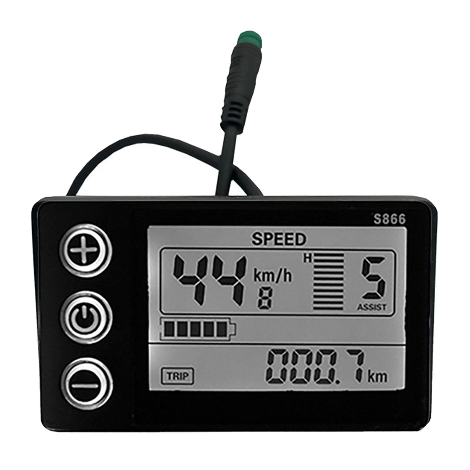 Magideal - 1 Panel De Pantalla Lcd S866, Accesorios Para Tablero, Control Inteligente De Plástico, Pieza De De 24v/36v/48v Útil Para Motor De Patinete Impermeable