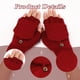 thumbnail image 3 of Guantes de invierno para mujer, de punto, convertibles, sin dedos, de lana, térmicos, unisex., 3 of 5