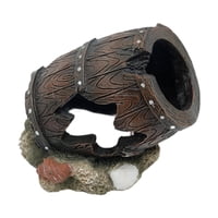 Ioensy - Decoración De Peces Craft Aquarium Hideaway Barrel Barrel Decor