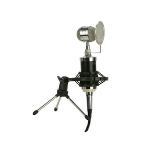 Microfono Microlab Condensador Studio B5 Black Azul