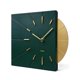 thumbnail image 1 of Reloj de pared Driini verde y dorado 36x30x4 cm con batería, 1 of 6