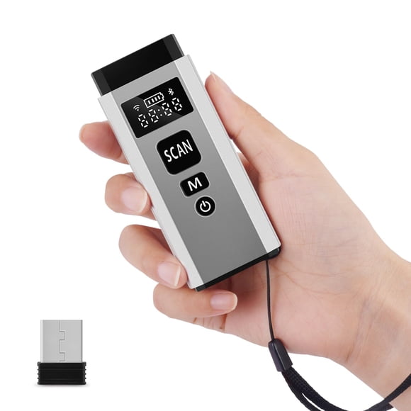 Escáner de códigos de barras JRHC 3 en 1 inalámbrico Bluetooth con pantalla TFT