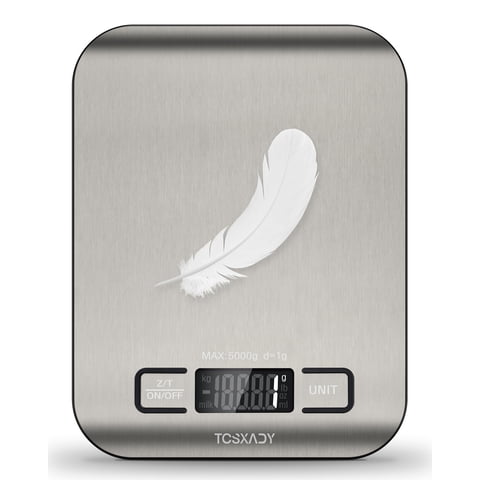 Cocina Digital Food Scale Tcsxady De 5 Kg/11 Libras Con Pantalla Lcd De 6 Unidades