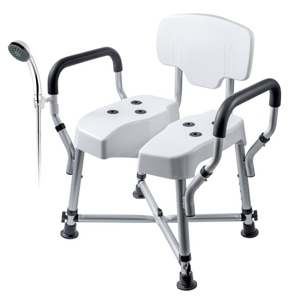 Silla de Ducha MyGift, Capacidad 181 kg, Altura Ajustable