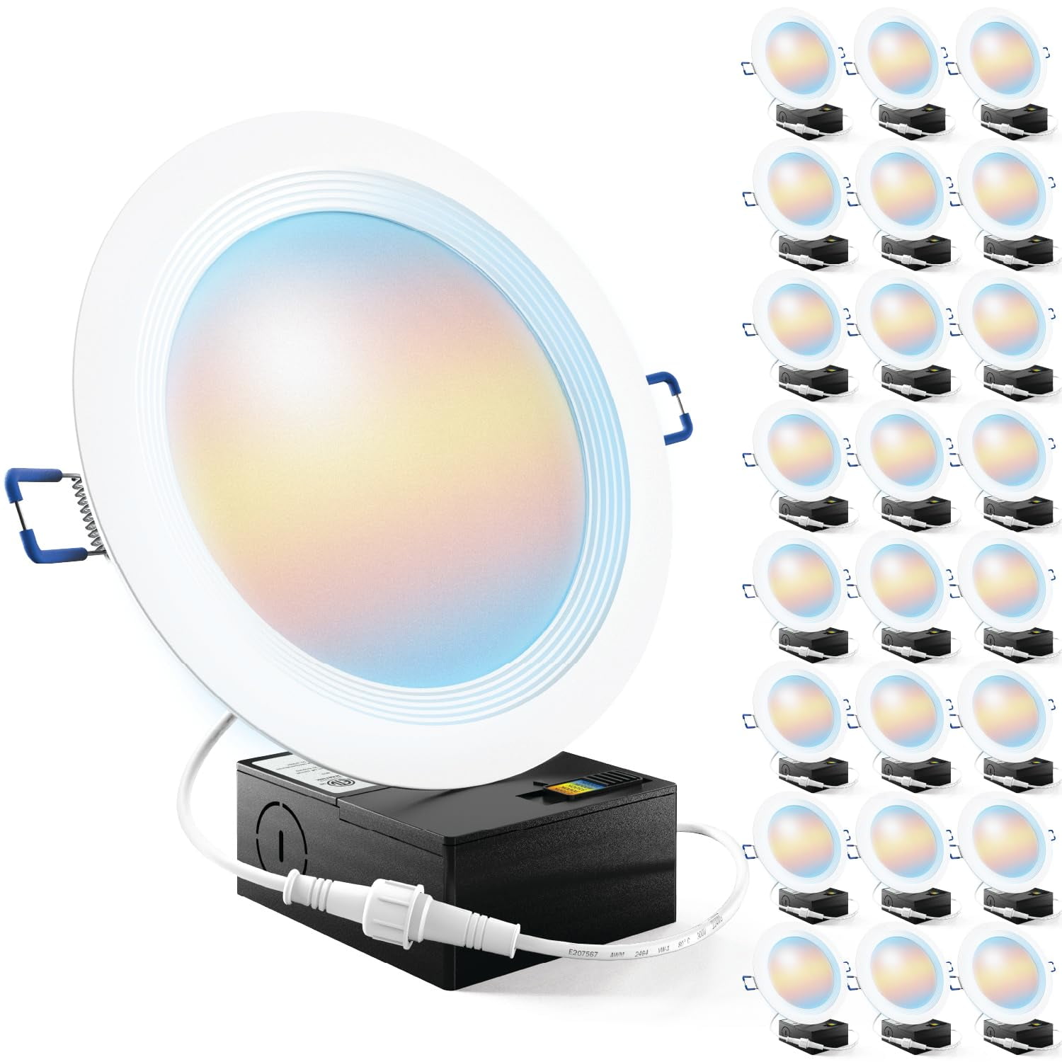 Sunco Lighting - Luz Led Empotrable Sunco De 6" 14 W Regulable Con Cct Seleccionable Y 850 Lm