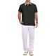 thumbnail image 2 of INSPIRE CHIC Camisas de Polo de Golf de Verano para Hombre con Cuello en Contraste y Bolsillo de Manga Corta M Negro, 2 of 6