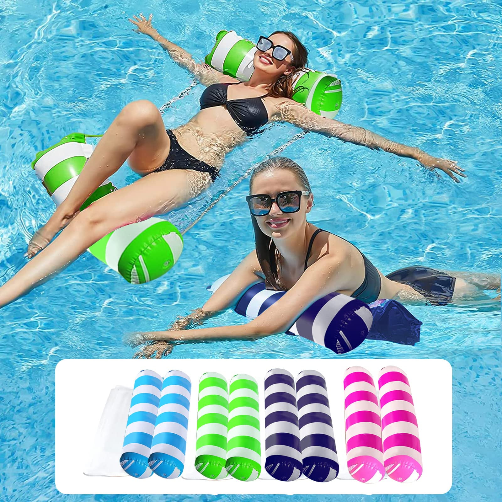 Hamaca Inflable Para Piscina, 4 Unidades, Juguete Acuático Yodooshi