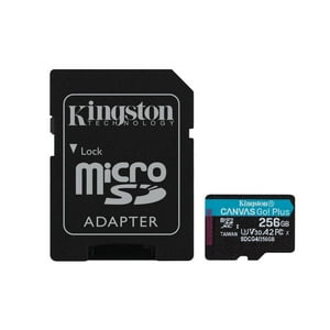 Memoria Microsd Kingston Canvas Go Plus 256Gb Microsd V30 Negro