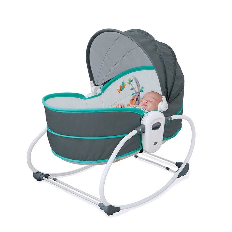 Infanti - Silla Nido Y Mecedora 5 In 1 Rocker Gris. Celeste