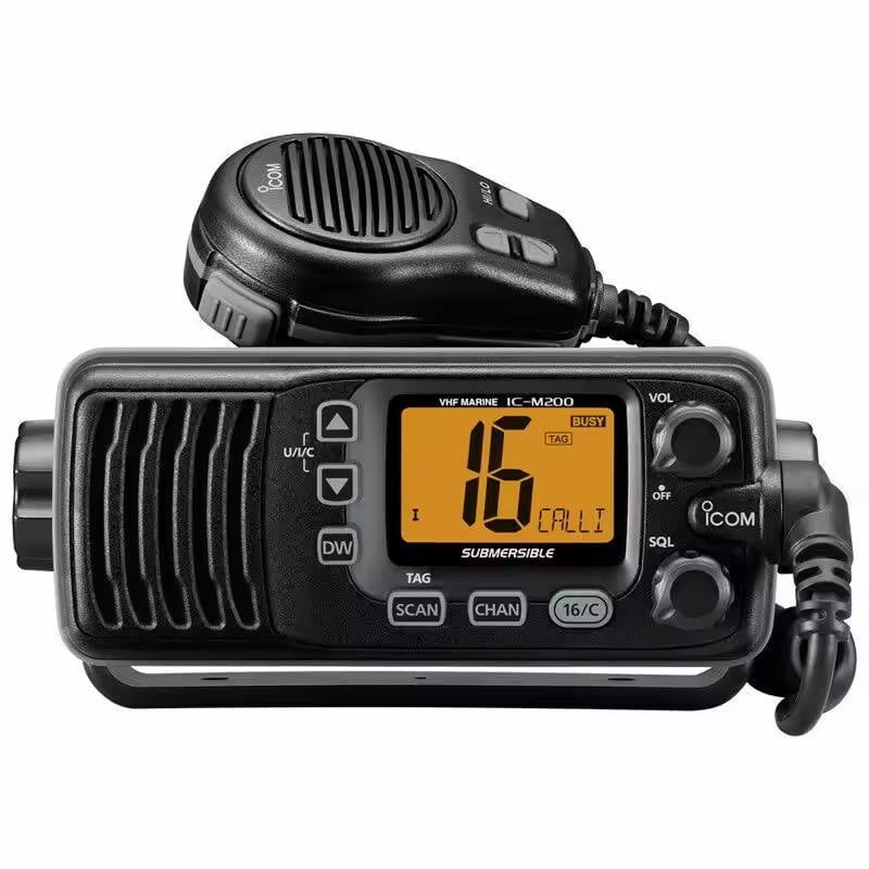 Icom Ic-m200 Radio Marino Vhf Fijo 25w | Compacto, Impermeable Ipx7, Ideal Para Botes Con Espacio Limitado