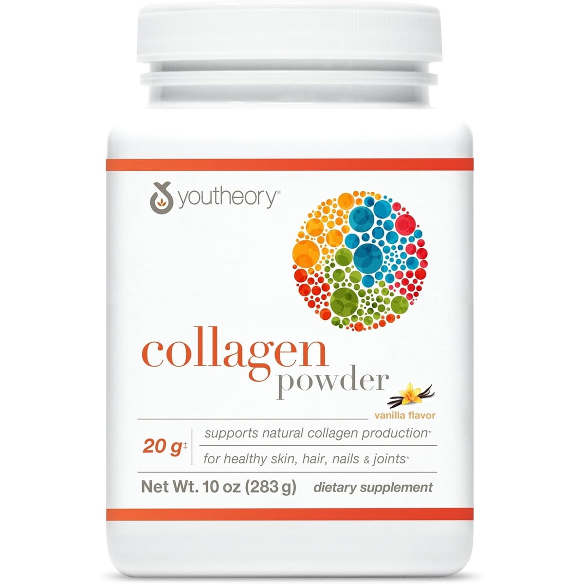 Colágeno Hidrolizado Youtheory 283g Vainilla