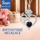 thumbnail image 2 of Collar HESHPAWS 925 Sterling Silver Birthstone Rose Flower Heart Pendant 18+2", 2 of 6