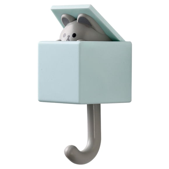 Gancho para Llaves de Animales de Dibujos Animados, Ganchos Bonitos para Abrigos, Gancho Montado en La Pared para Entrada, Cocina, Puerta, Baño, , Azul A-Bule