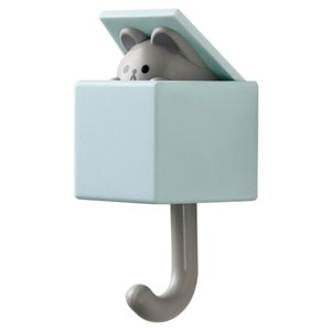 Magideal - Gancho Para Llaves De Animales De Dibujos Animados, Ganchos Bonitos Para Abrigos, Gancho Montado En La Pared Para Entrada, Cocina, Puerta, Baño, , Azul A-Bule