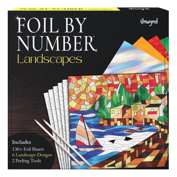 Kit de Arte y Manualidades Unwynd Foil/Pintar por Números – Paisaje