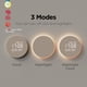 thumbnail image 3 of Reloj de pared digital Mooas Full Moon LED Silent Wood con mando a distancia, 3 of 9