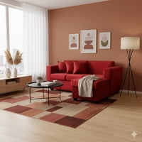 Deco Outlet - Seccional Kansas 3.1 Felpa Burdeo