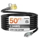 thumbnail image 1 of Cable de alimentación Deeklify de 15 A, 1875 W, 50 pies, calibre 12, impermeable, 1 of 7