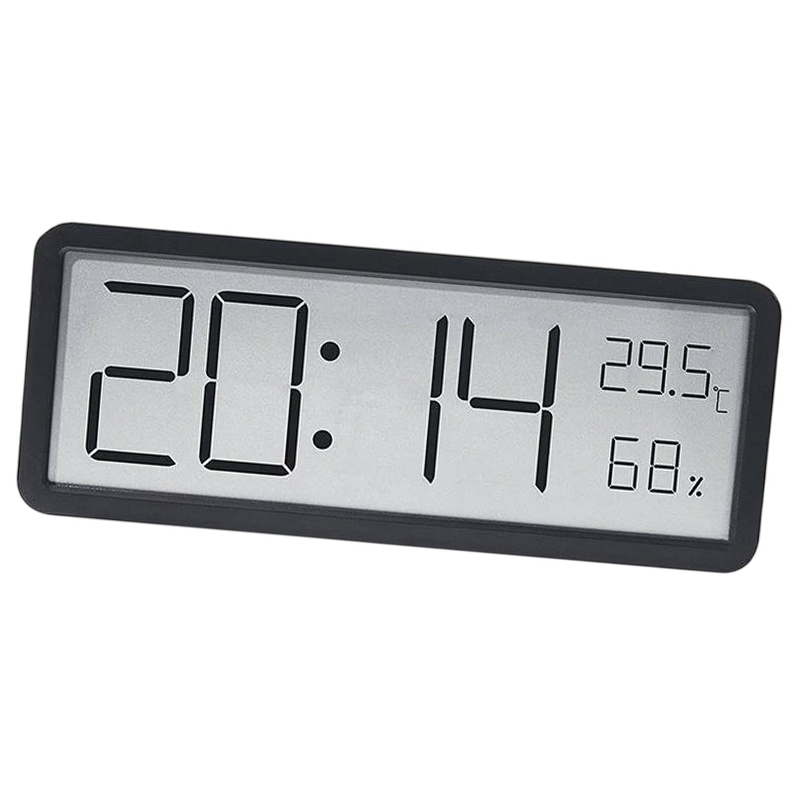 Magideal - Reloj De Reloj De Pared Digital Reloj Múltiple Múltiples Múltiples Visualización De La Pantalla De Pantalla De La Temperatura De La Pantalla Para Salo Negro