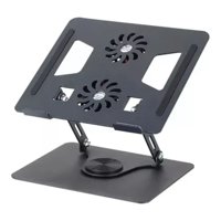 Aventura Store - Soporte Aluminio Cooler Para Notebook 360° Negro