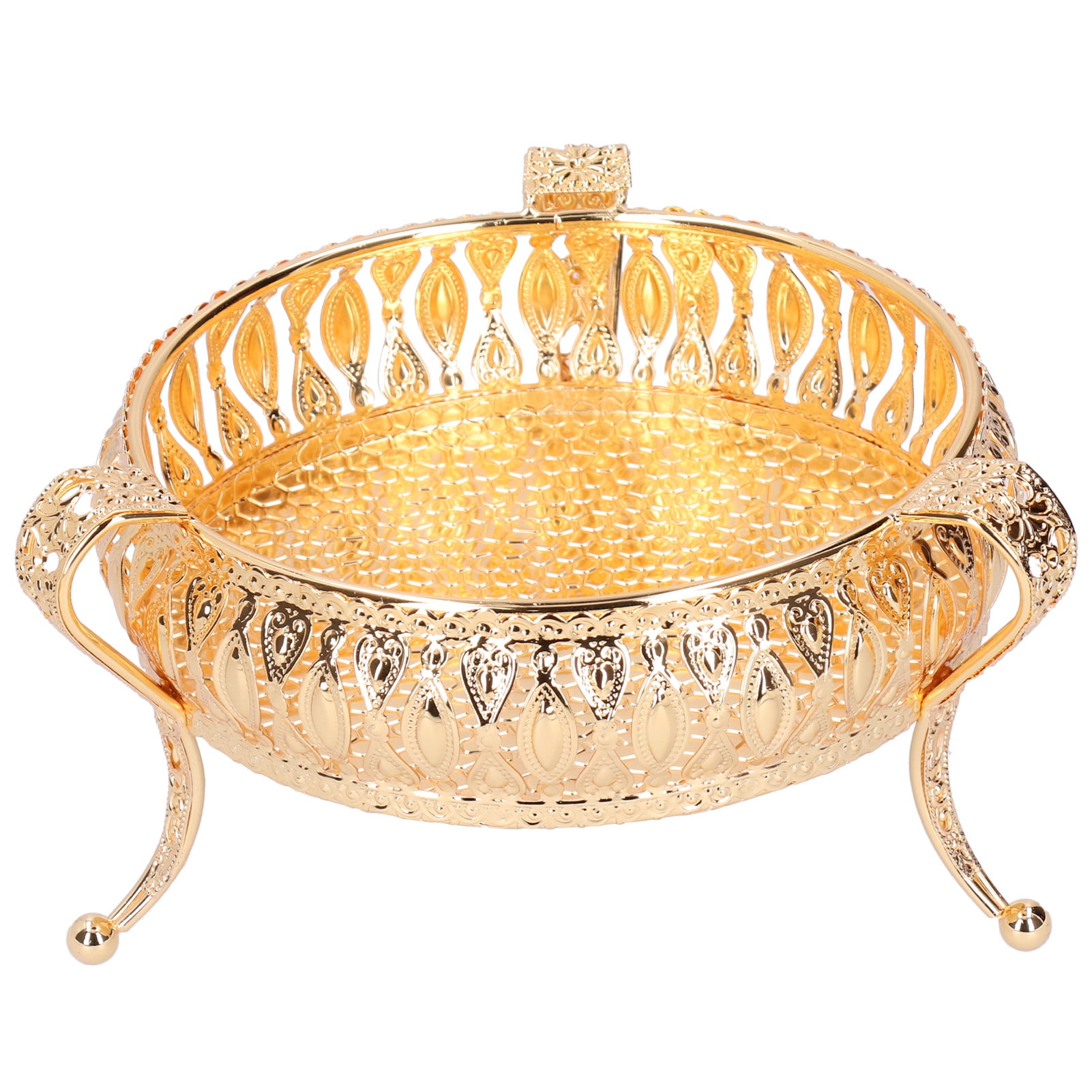 Bandeja De Frutas De Metal Redonda Para Colocar Aperitivos, Pequeñas Joyas, Adornos Multifuncionales Para El Hogar