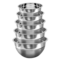 Pack 5 Bowl Pocillo Belug Acero Inoxidable Reposteria Cocina Plateado