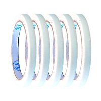 Magideal - Cinta De Enmascarar Blanca De Grado Profesion Cinta De Pintor Resistente A La Cintas Adhesivas Fáciles De Pelar Cinta De Enmascarar De Uso , Pequeña Blanco 5Pcs 15Mm