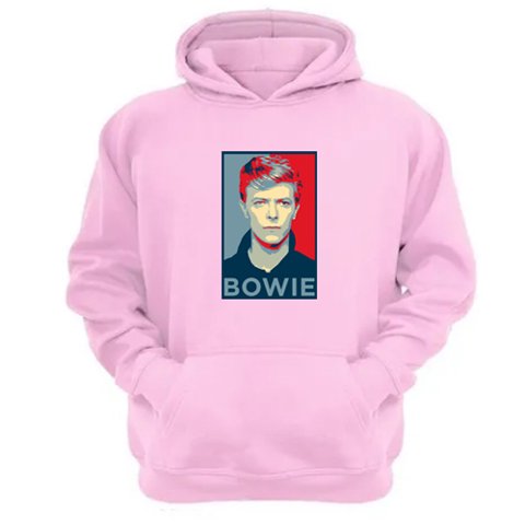 Genérico - Poleron Canguro Bowie Rosa Talla L Unisex