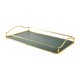 thumbnail image 1 of Gold Vanity Bandeja Joyería Perfume Maquillaje Organizador Manejo De Metal Ornate Green Large, 1 of 5