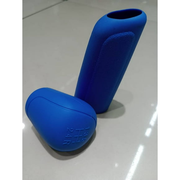 Set funda cubre Perilla de cambios y funda De palanca freno de mano AZUL