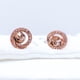 thumbnail image 2 of Aros Apegados Círculos Rose Gold, Punto De Luz y Circonitas, Plata 925, 2 of 5