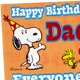 thumbnail image 4 of Tarjeta de Cumpleaños Hallmark 14 cm Snoopy Mejor Papá, 4 of 6