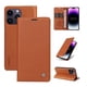thumbnail image 1 of Funda Billetera de Cuero para iPhone 15 Pro Max con Tarjetero y Soporte - Tapa Magnética Marrón, 1 of 6