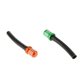 thumbnail image 3 of 2 Juegos De Manguera De Tubo De Ventilación De Válvula De Tapa De Tanque De Combustible De Gas CNC Naranja + Verde, 3 of 5