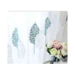 Genérico - Visillo Cortina Espigas Florales 140X230 Cm 2 Paños