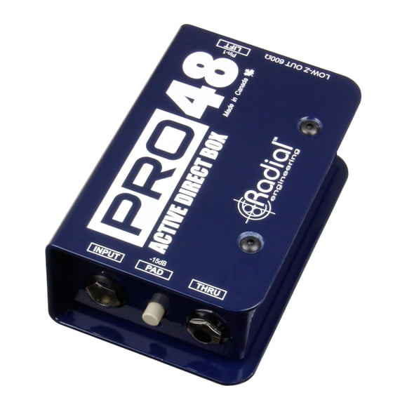 Active Direct Box Radial Pro48 de 48 V con almohadilla de -15 dB