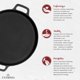 thumbnail image 3 of Sartén para pizza Cuisinel de 34 cm de hierro fundido con comal, 3 of 6
