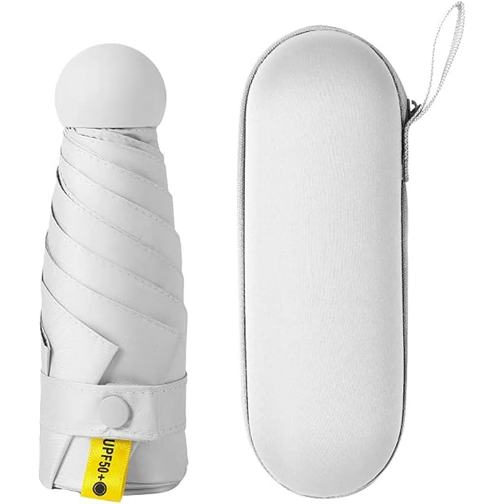 Veat00l - Mini Paraguas Plegable De 8 Huesos, Protección Uv, A Prueba De Viento Y Lluvia, Ligero Y Portátil, Viene Con Una Funda De Transporte, Adecuado Para Llevar A Diario